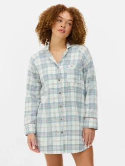 Flannel Check Long Nightshirt|Primark Online