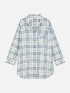 Flannel Check Long Nightshirt|Primark Online