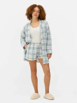 Flannel Check Pajama Shorts|Primark