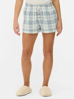 Flannel Check Pajama Shorts|Primark
