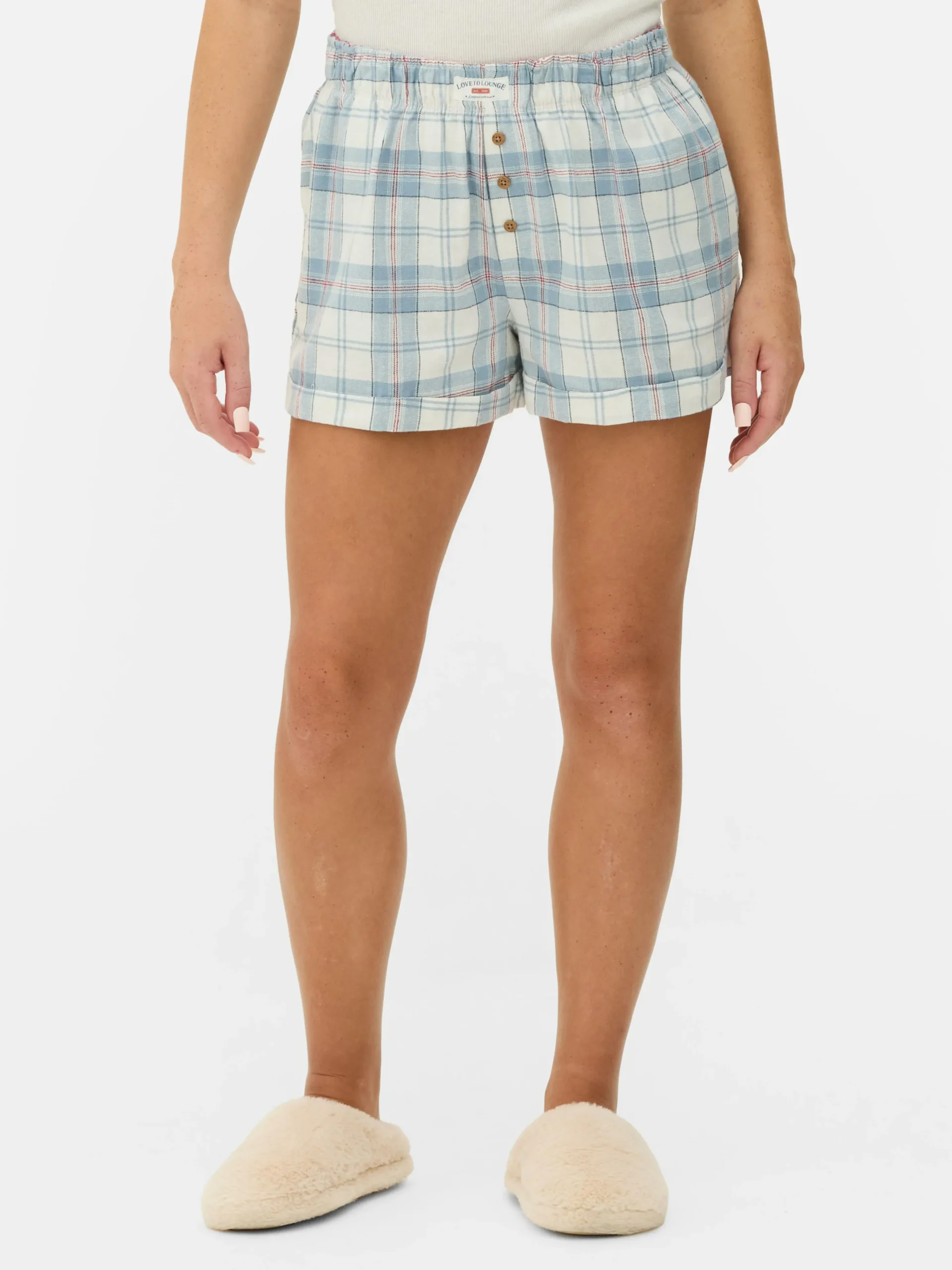 Flannel Check Pajama Shorts|Primark