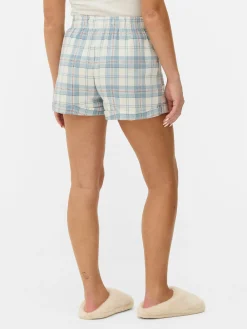 Flannel Check Pajama Shorts|Primark