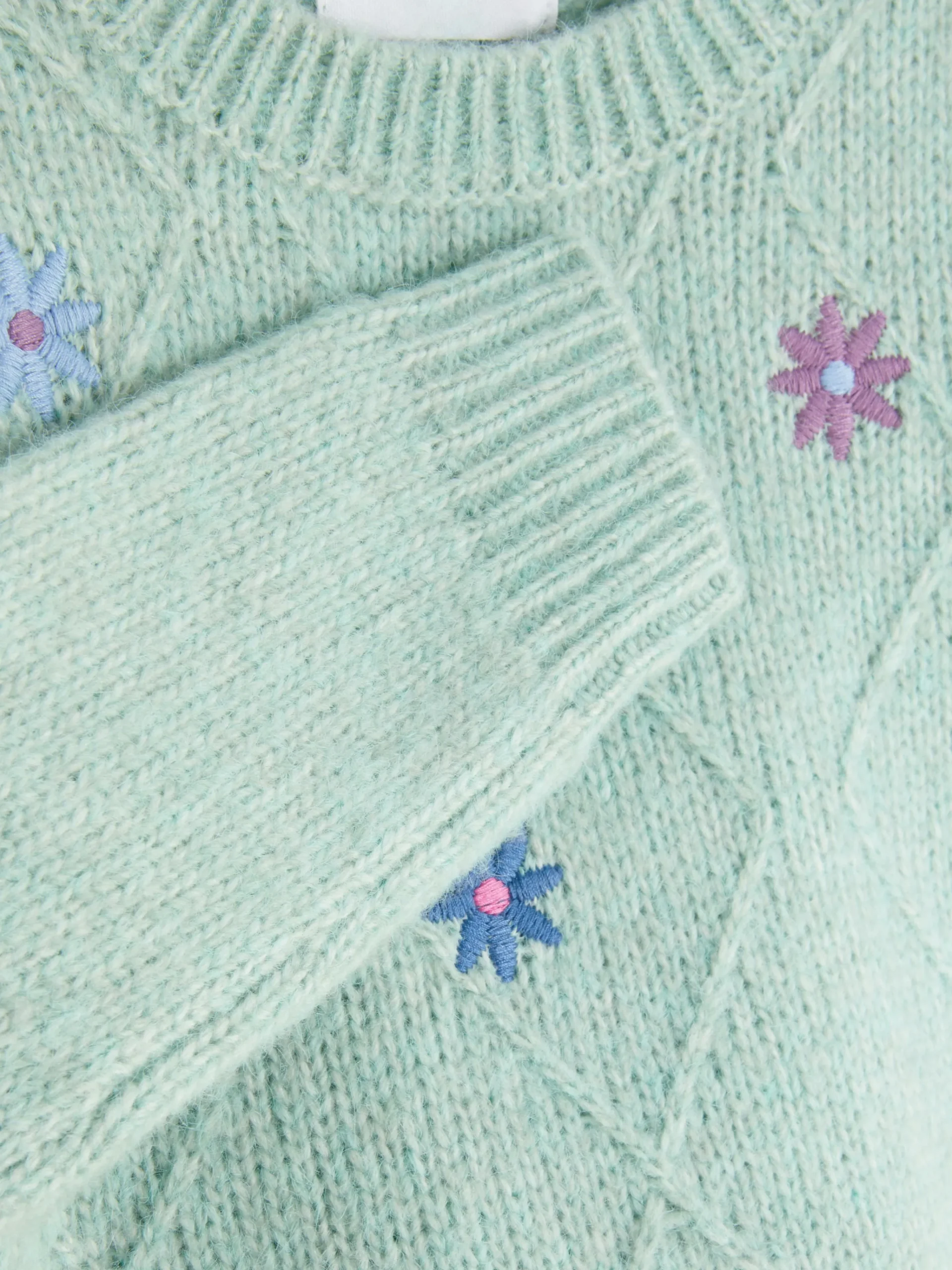 Floral Embroidered Knit Sweater|Primark Outlet