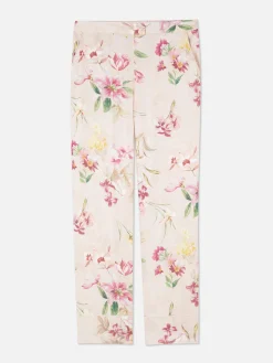 Floral Satin Straight Pajama Bottoms|Primark Hot