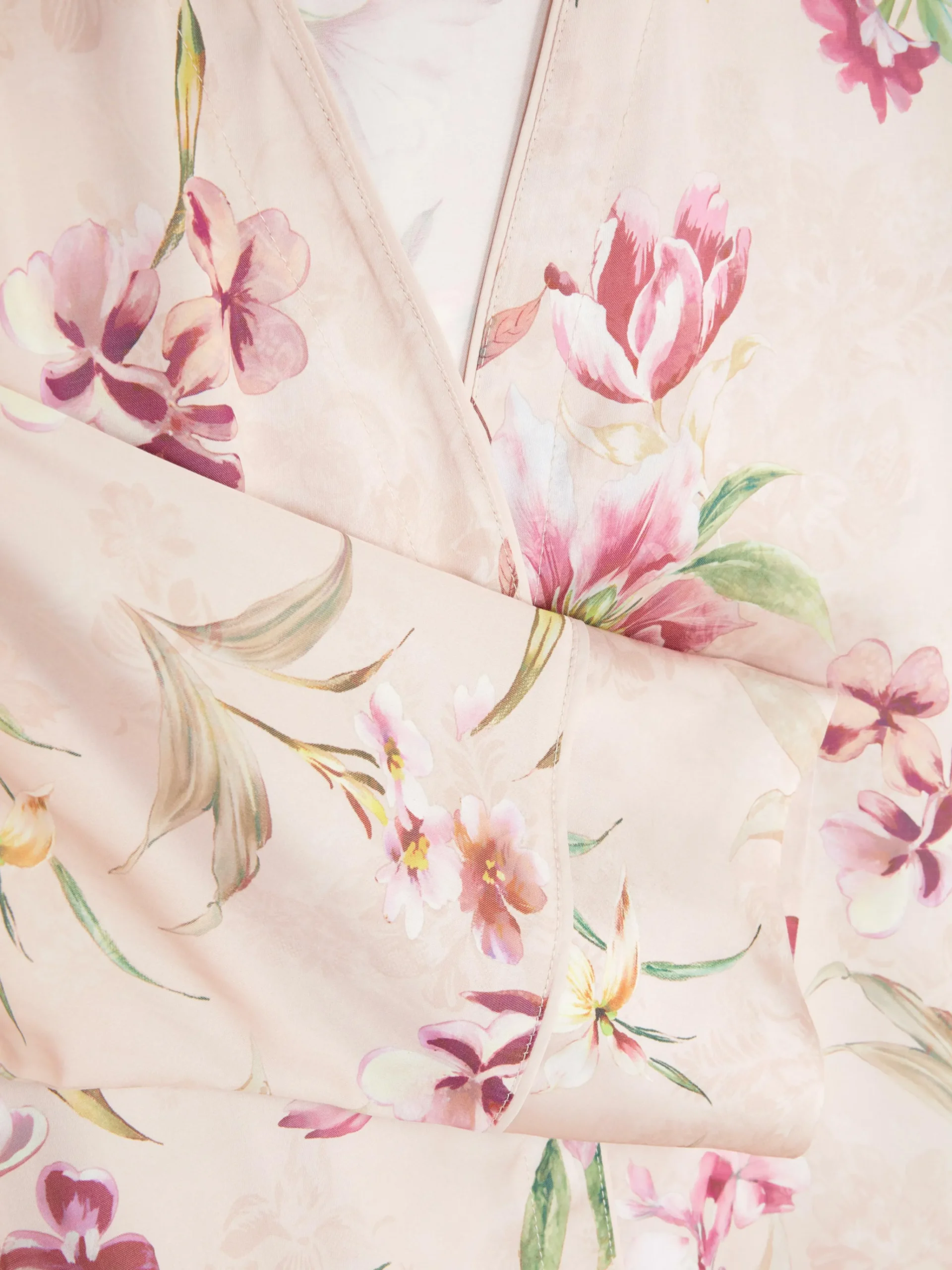 Floral Satin V-Neck Pajama Top|Primark New