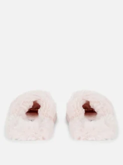 Fluffy Double Strap Slippers|Primark Online