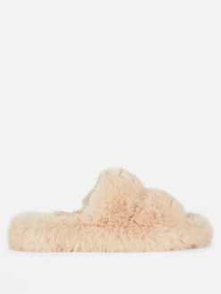 Fluffy Double Strap Slippers|Primark Hot