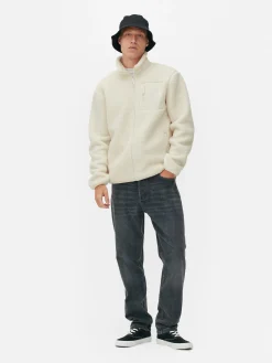 Funnel Neck Borg Jacket|Primark