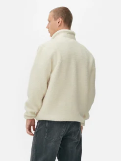 Funnel Neck Borg Jacket|Primark