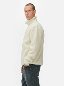 Funnel Neck Borg Jacket|Primark