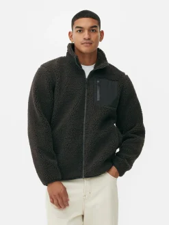 Funnel Neck Borg Jacket|Primark Clearance
