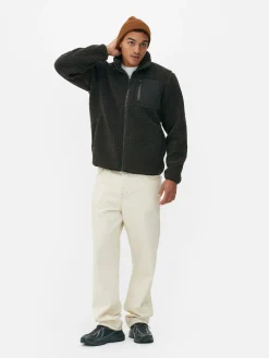 Funnel Neck Borg Jacket|Primark Clearance