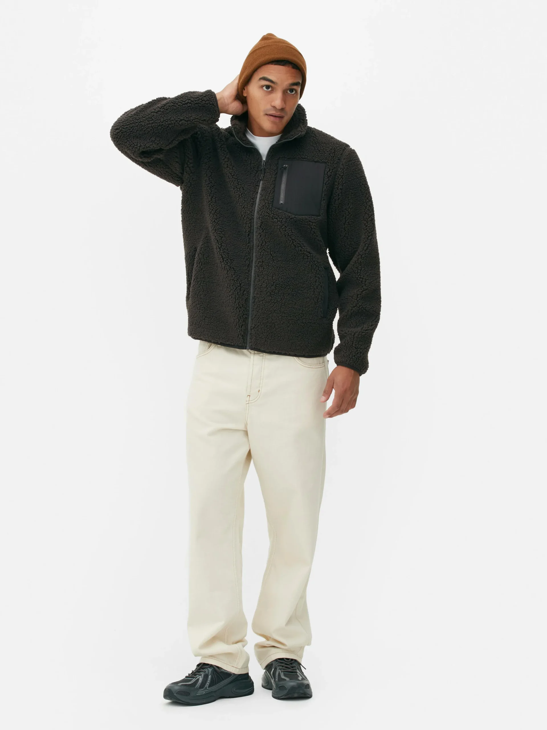 Funnel Neck Borg Jacket|Primark Clearance