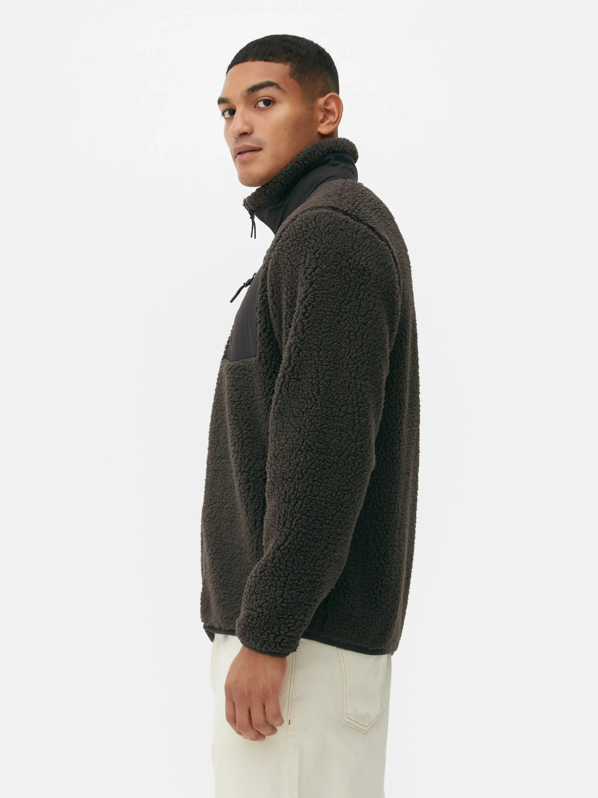 Funnel Neck Borg Jacket|Primark Clearance