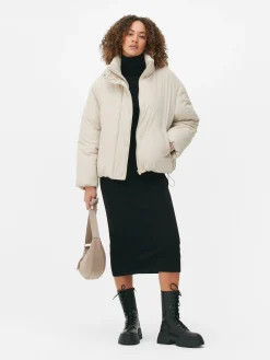 Funnel Neck Puffer Jacket|Primark Discount