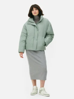 Funnel Neck Puffer Jacket|Primark Sale