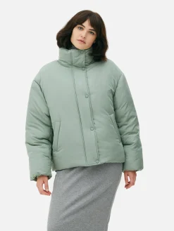 Funnel Neck Puffer Jacket|Primark Sale