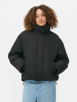 Funnel Neck Puffer Jacket|Primark Outlet