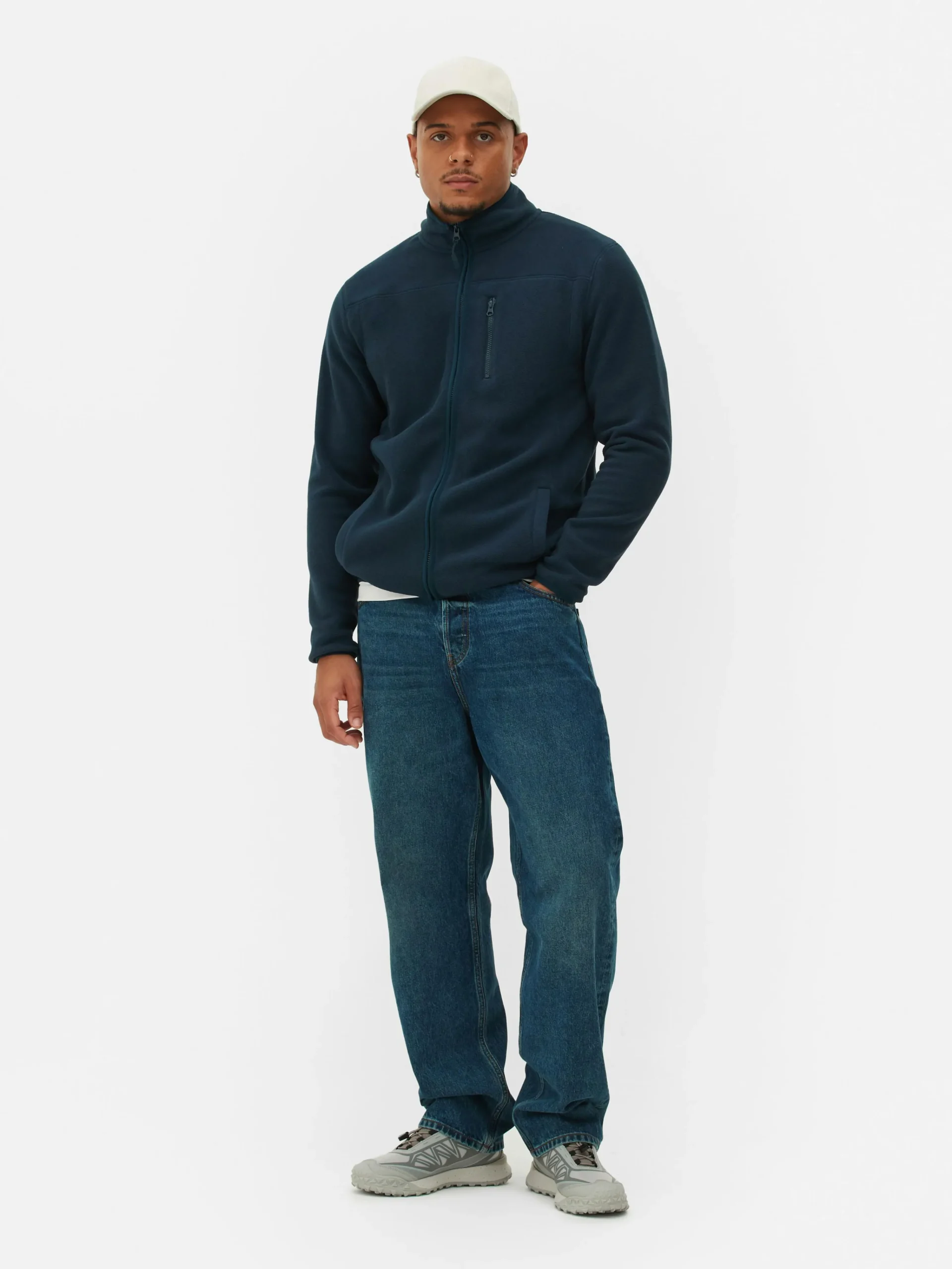 Funnel Neck Zip Fleece|Primark Clearance