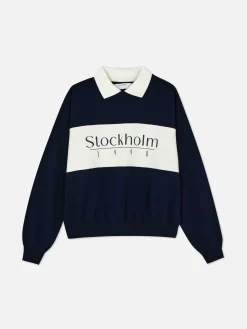 Graphic Collared Sweatshirt|Primark Clearance