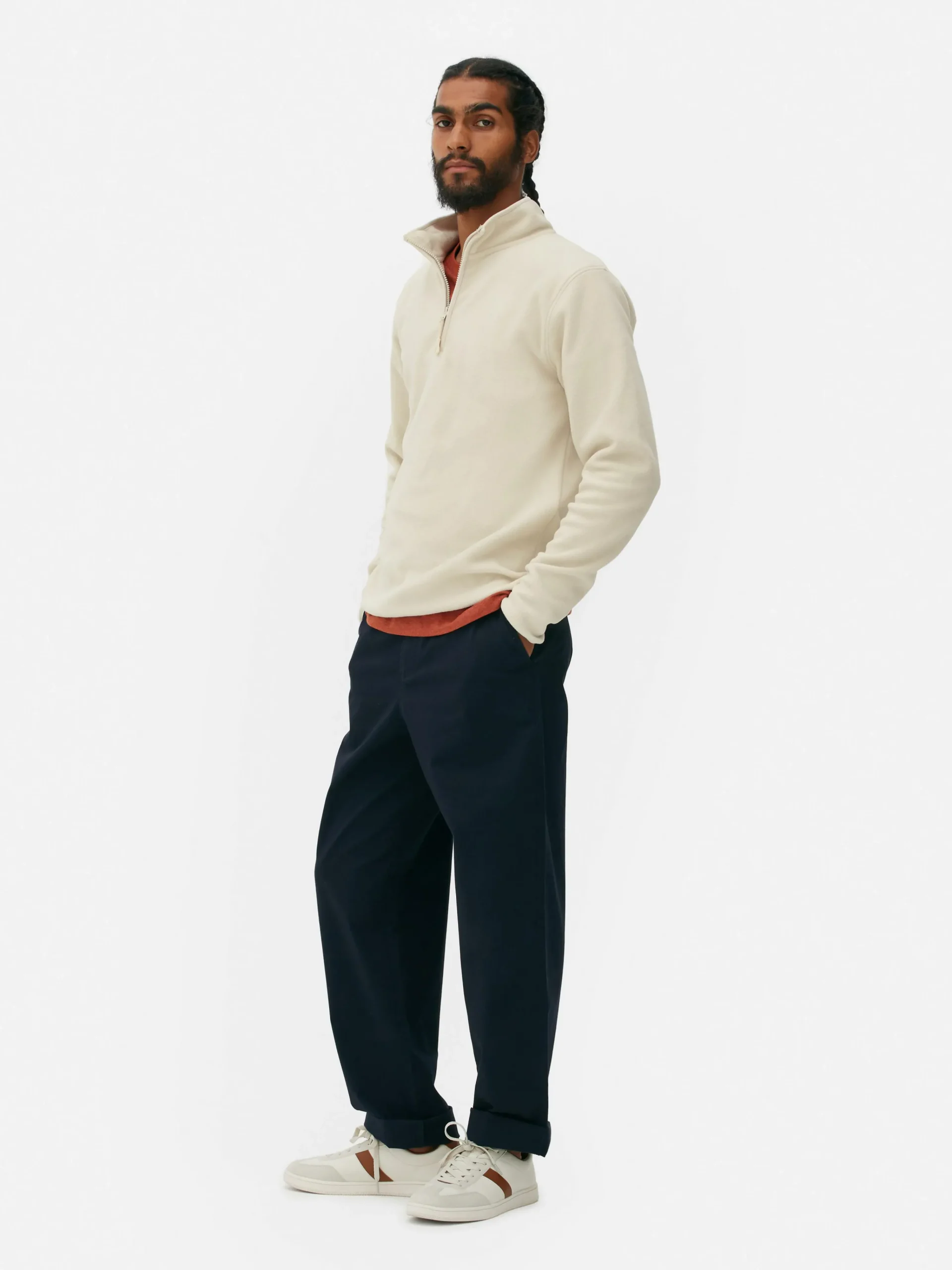 Half Zip Fleece Pullover|Primark Clearance