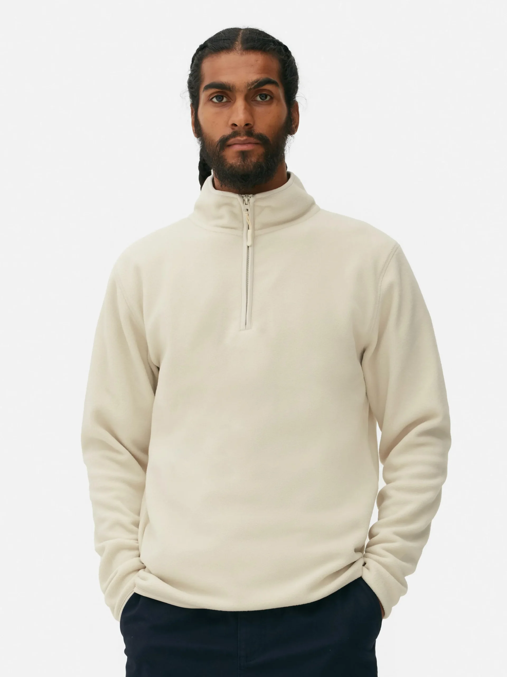 Half Zip Fleece Pullover|Primark Clearance