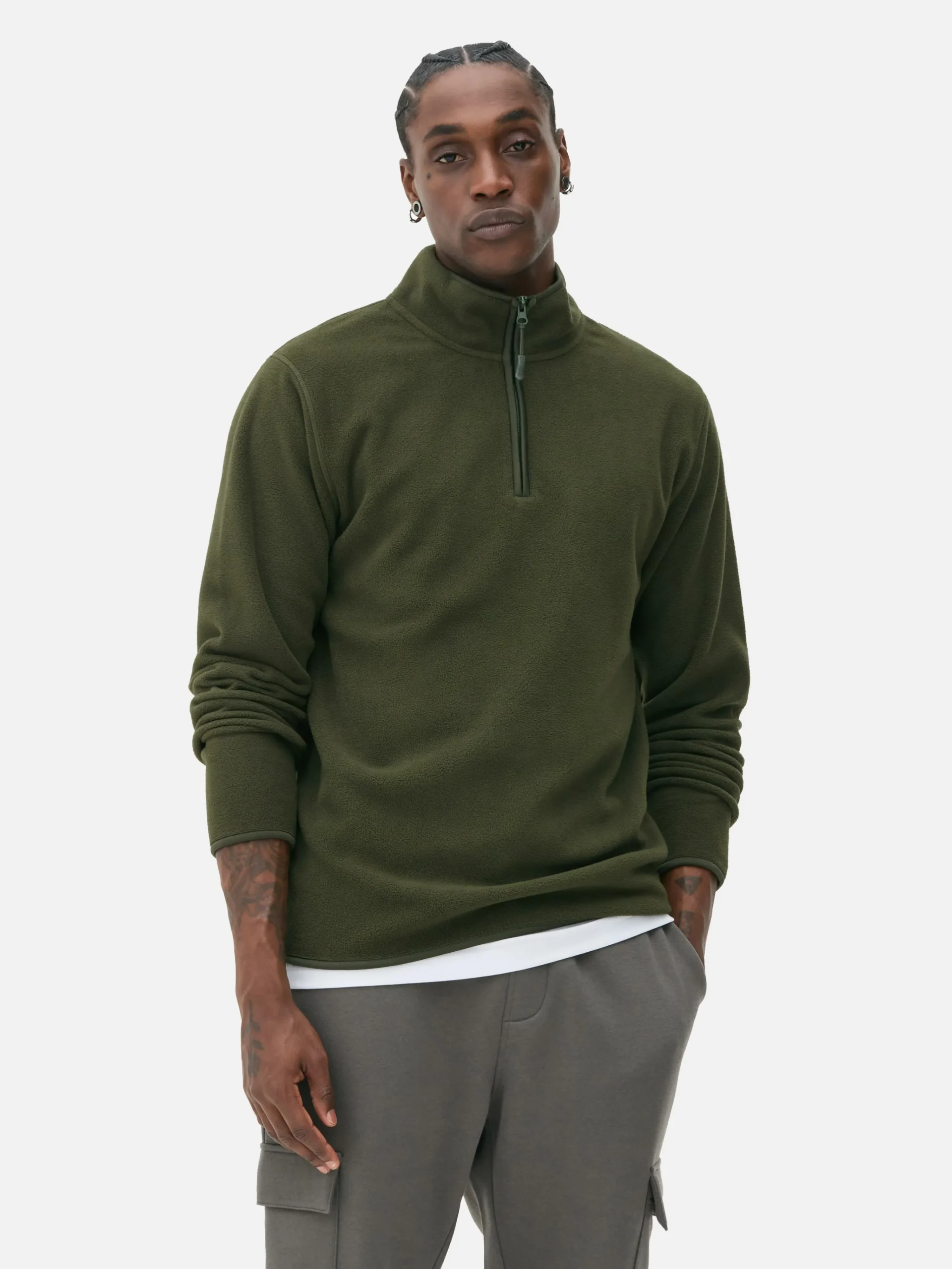 Half Zip Fleece Pullover|Primark Hot