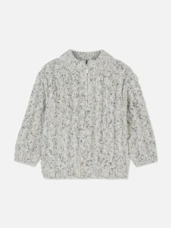 Half-Zip Cable Knit Sweater|Primark New