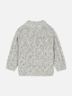Half-Zip Cable Knit Sweater|Primark New