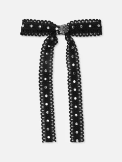 Halloween Lace Bow Hair Barrette|Primark Clearance