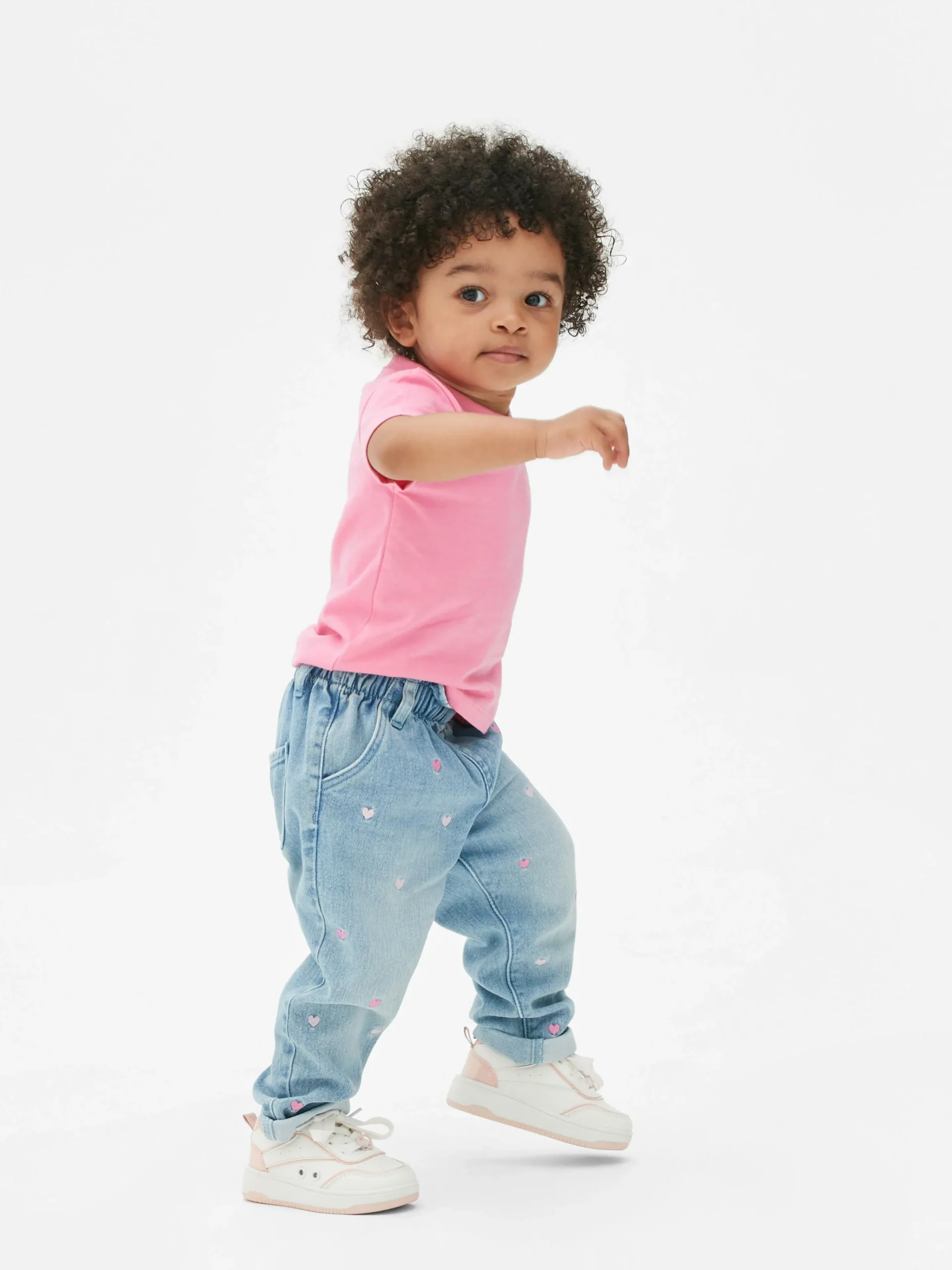 Heart Embroidered Jeans|Primark New