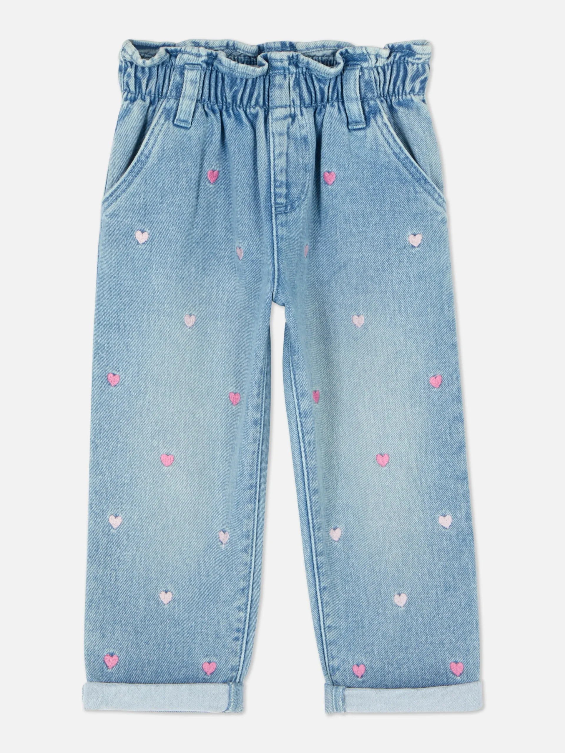Heart Embroidered Jeans|Primark New