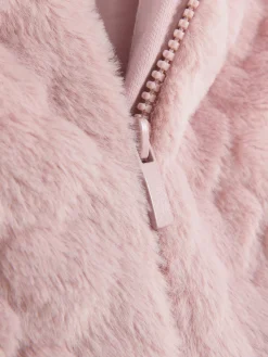 Heart Texture Faux Fur Vest|Primark Hot