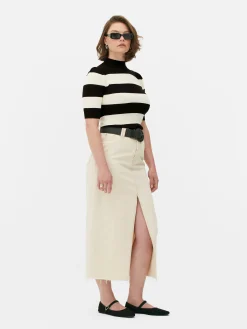 High Neck Puff Sleeve Knit Top|Primark Discount