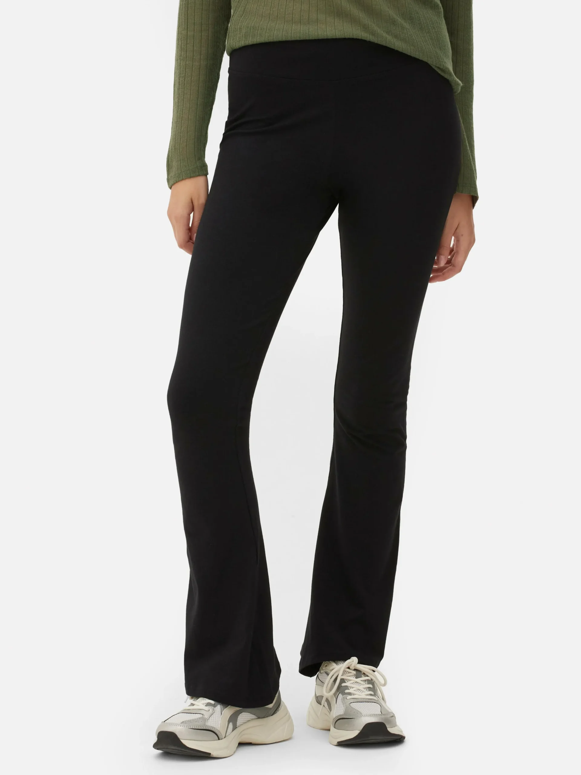 High Waist Flared Jersey Leggings|Primark New