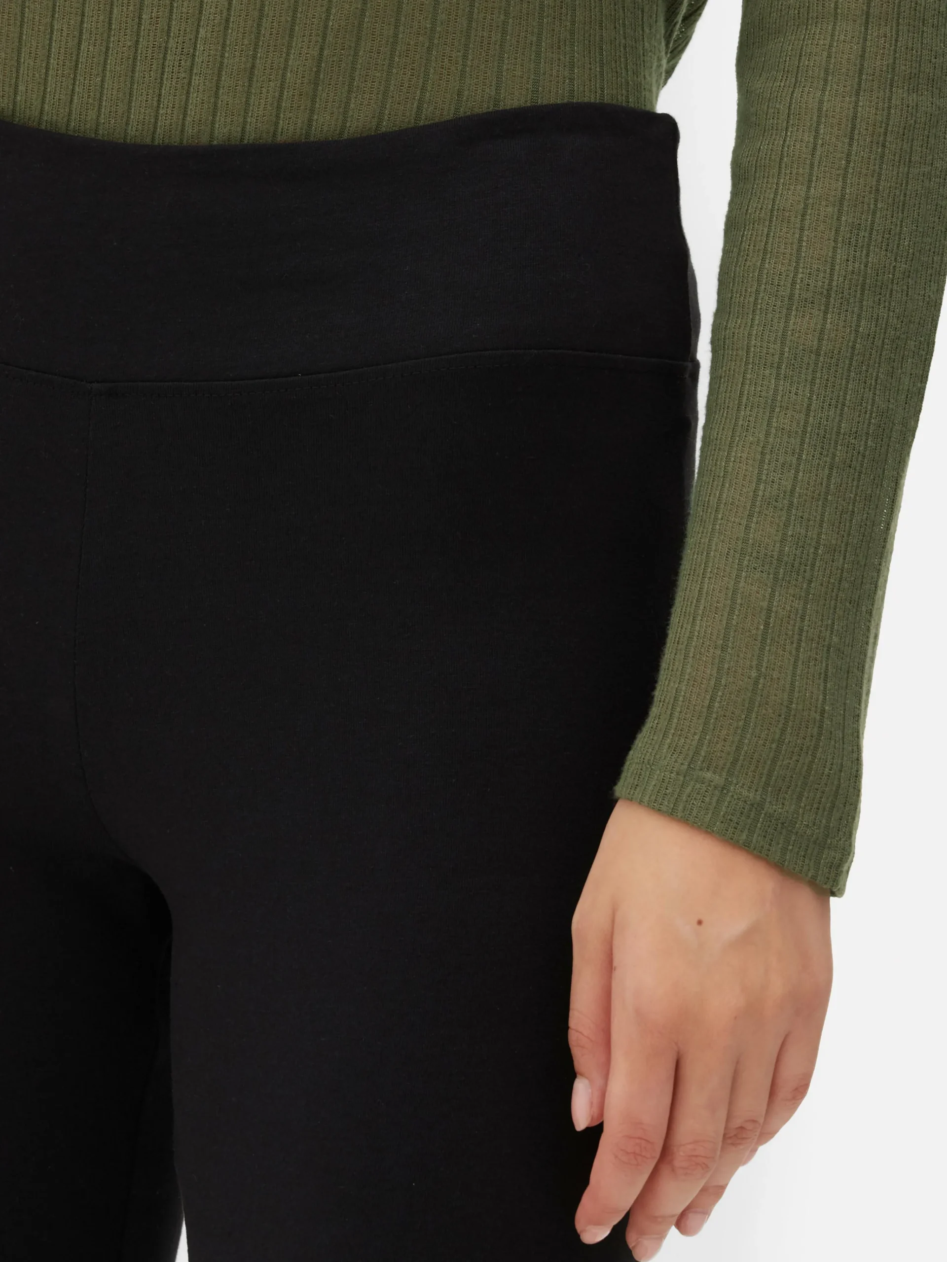 High Waist Flared Jersey Leggings|Primark New