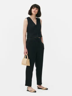 High Waist Pinstitch Pants|Primark Sale