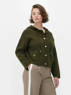 Hooded Knit Bomber Jacket|Primark Online