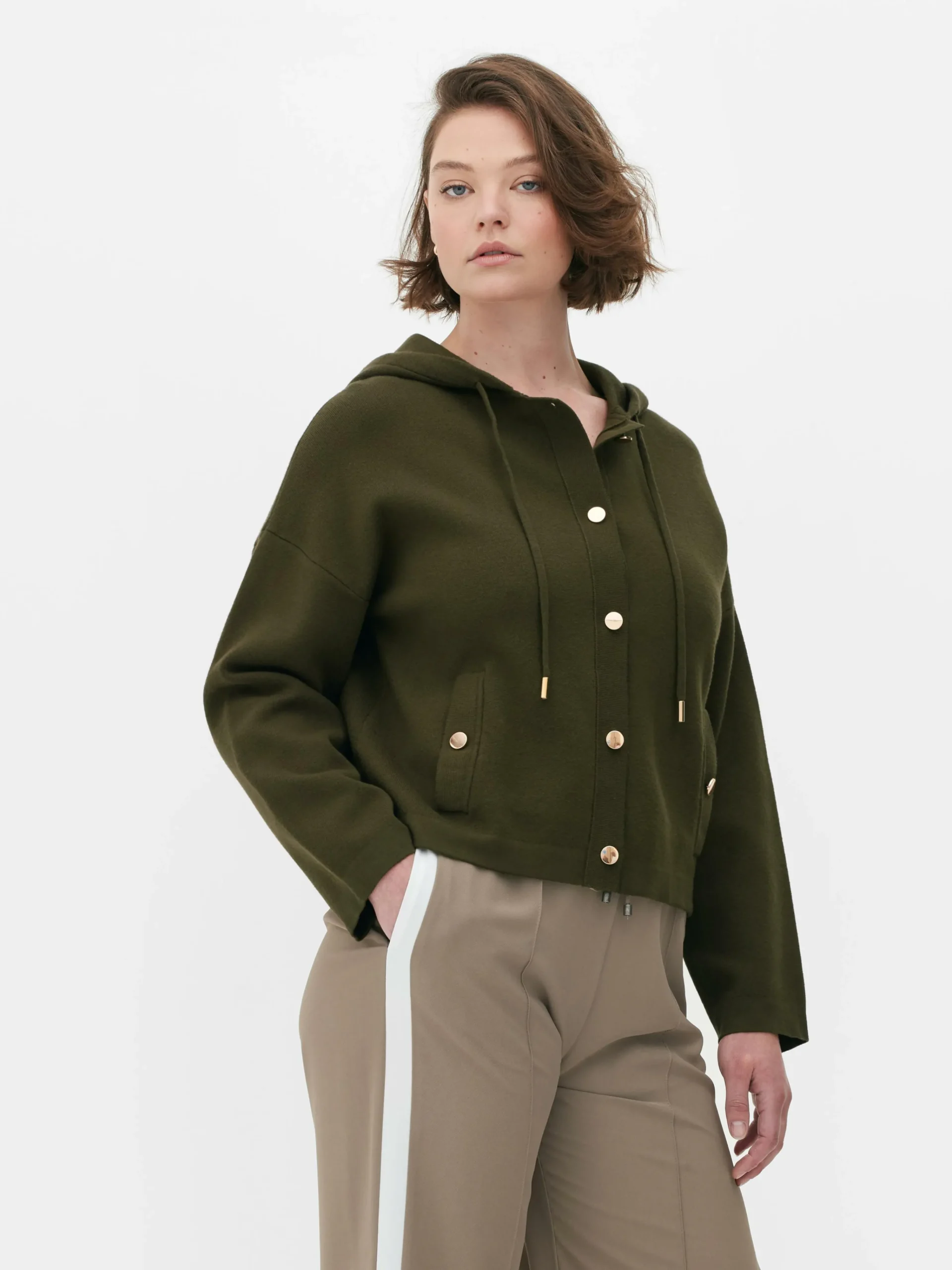 Hooded Knit Bomber Jacket|Primark Online