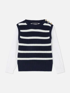 2-in-1 Knit Vest & Shirt|Primark Clearance