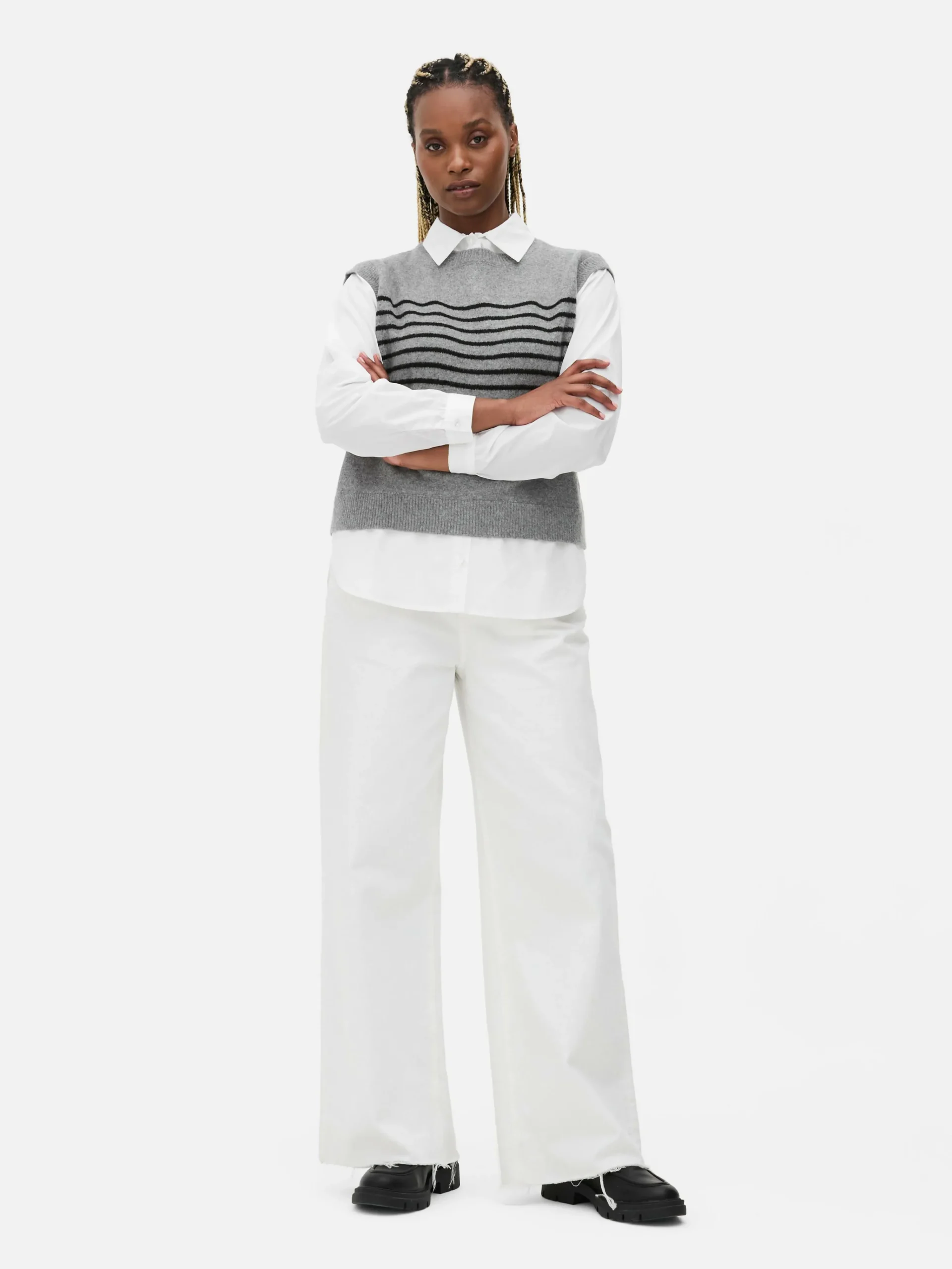 2-in-1 Layered Shirt Vest|Primark Online