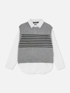 2-in-1 Layered Shirt Vest|Primark Online