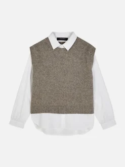 2-in-1 Layered Shirt Vest|Primark Discount