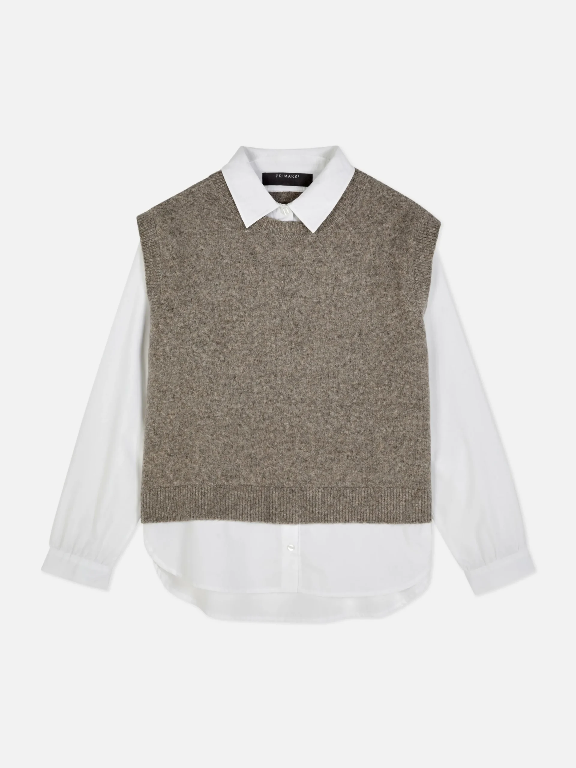2-in-1 Layered Shirt Vest|Primark Discount