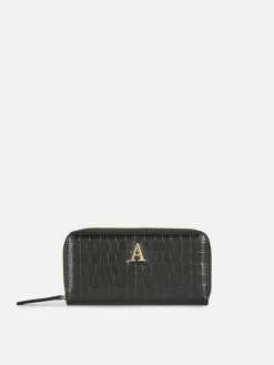 Initial Mock Croc Zip-Around Purse|Primark Discount