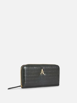 Initial Mock Croc Zip-Around Purse|Primark Discount