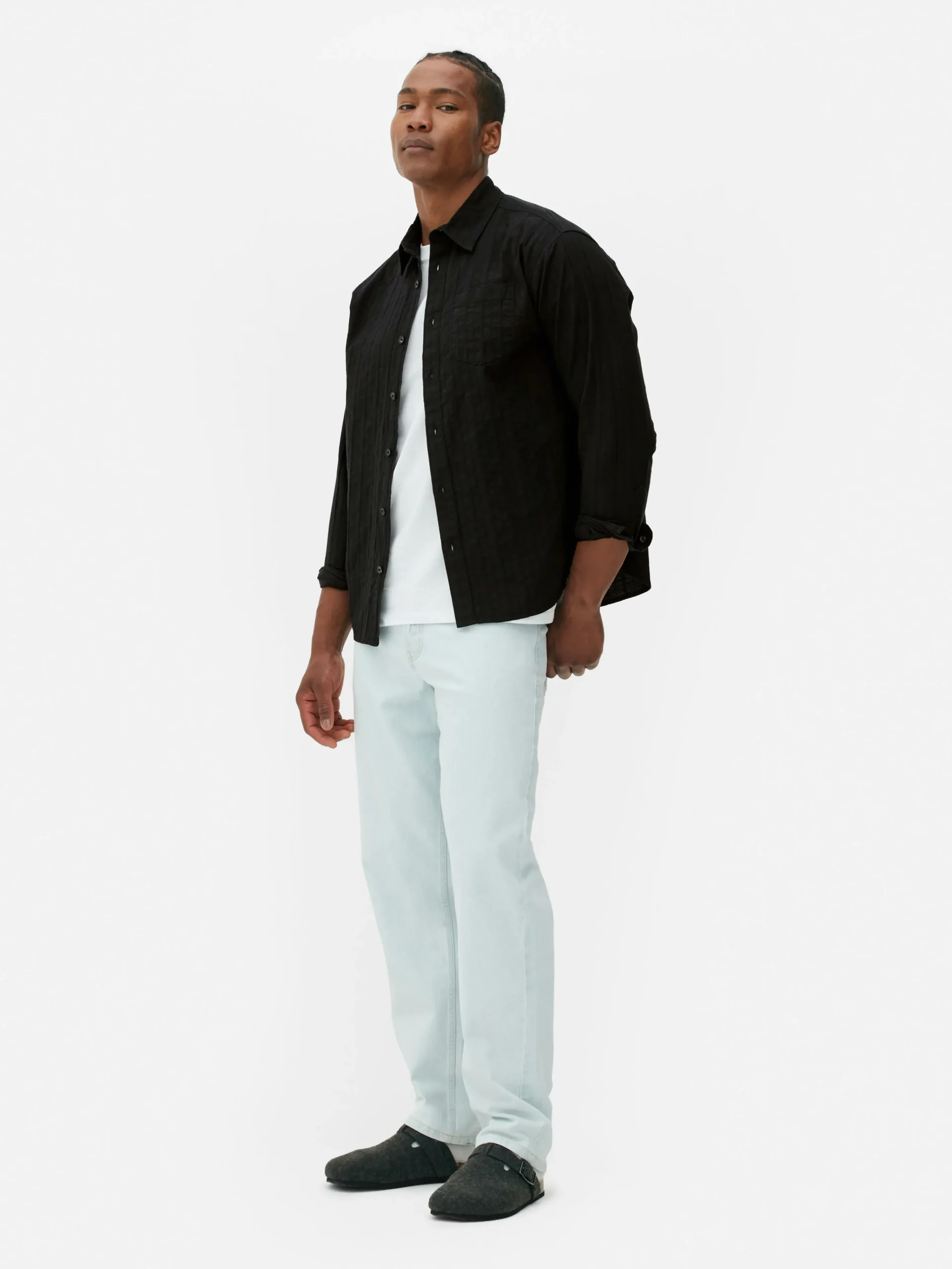 Jacquard Long Sleeve Shirt|Primark Clearance