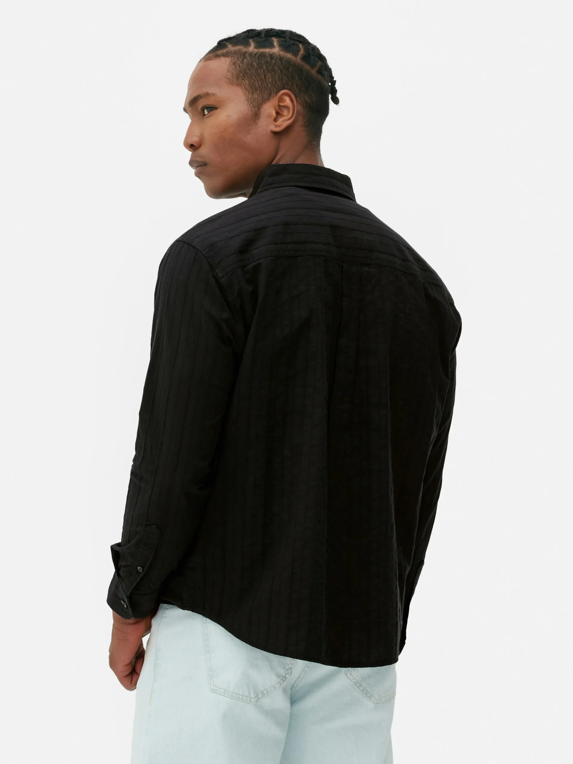 Jacquard Long Sleeve Shirt|Primark Clearance
