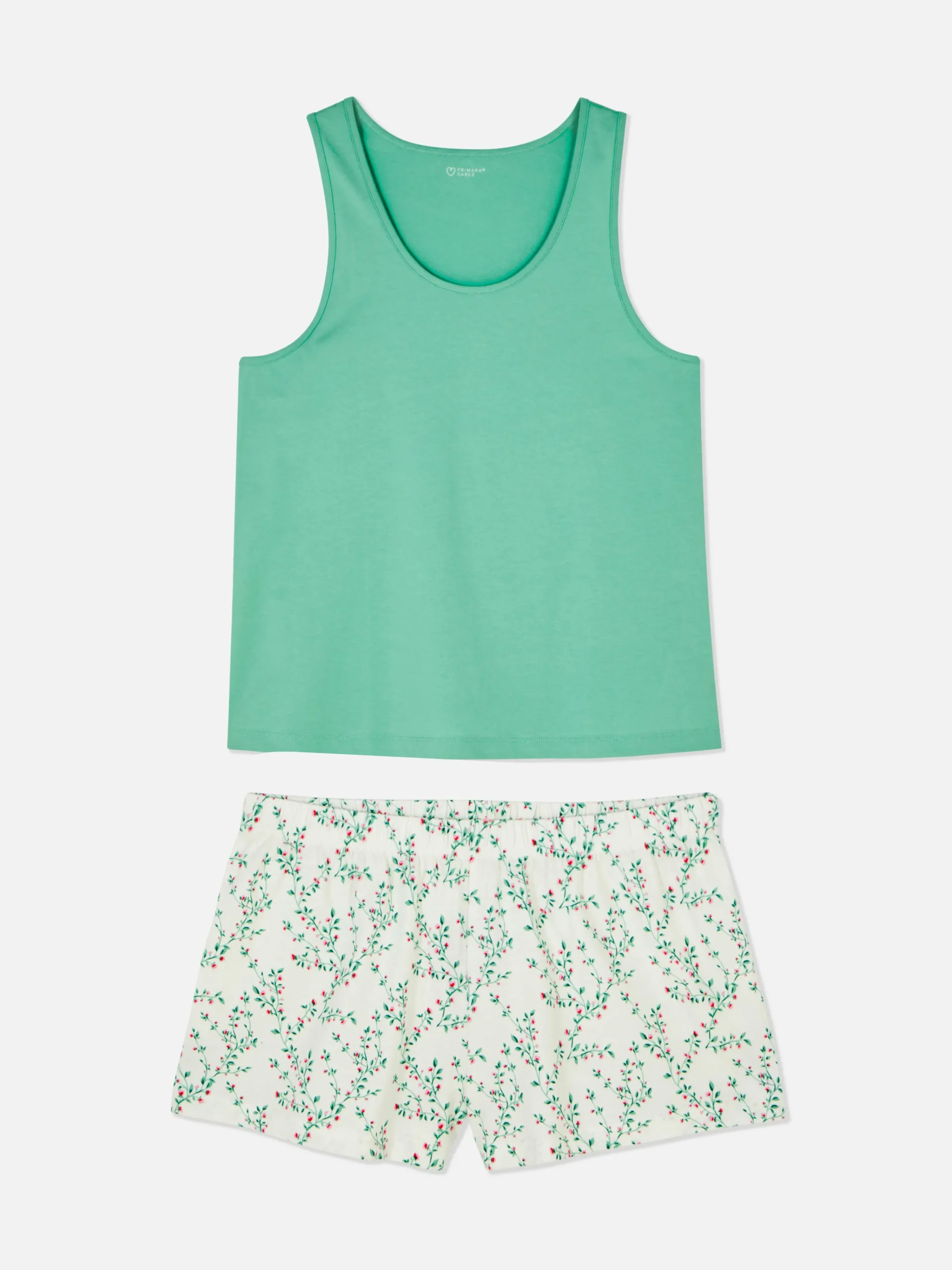 Jersey Tank And Shorts Pajamas|Primark Clearance