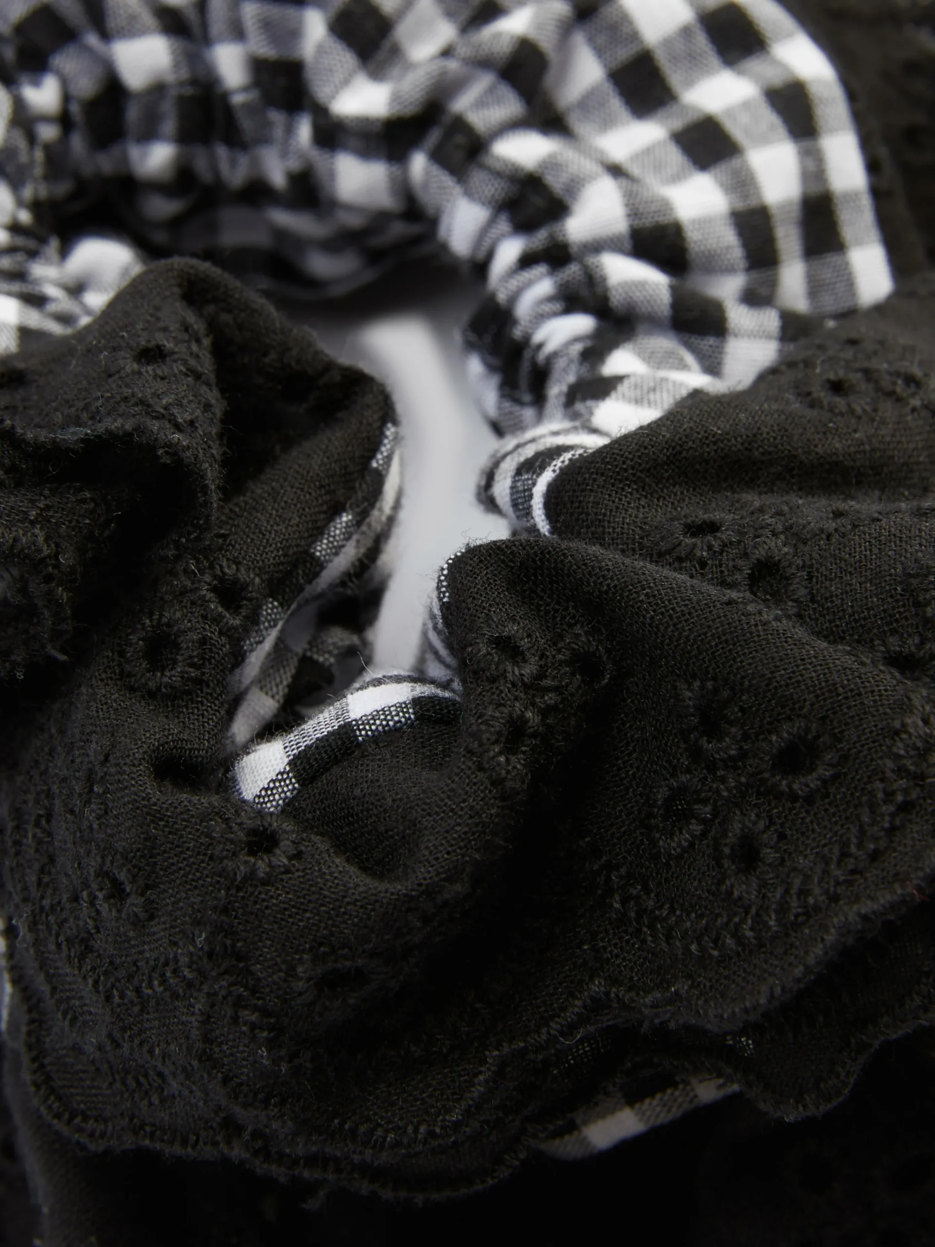 Jumbo Gingham And Lace Scrunchie|Primark Discount
